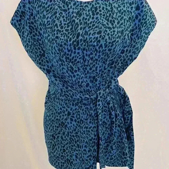 Como Vintage Leopard Blouse with side tie - Picture 2 of 6